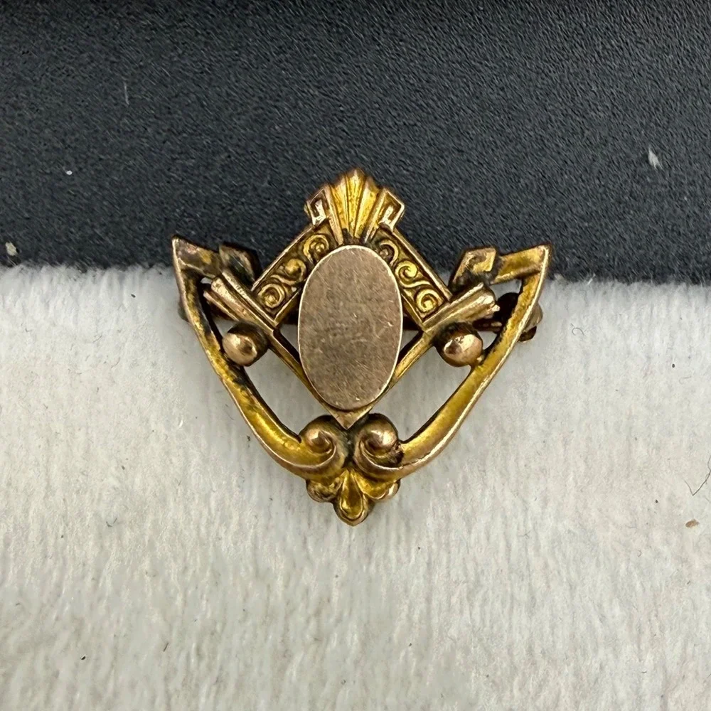 Vintage Gold Filled Watch Chain Brooch Signed S&W